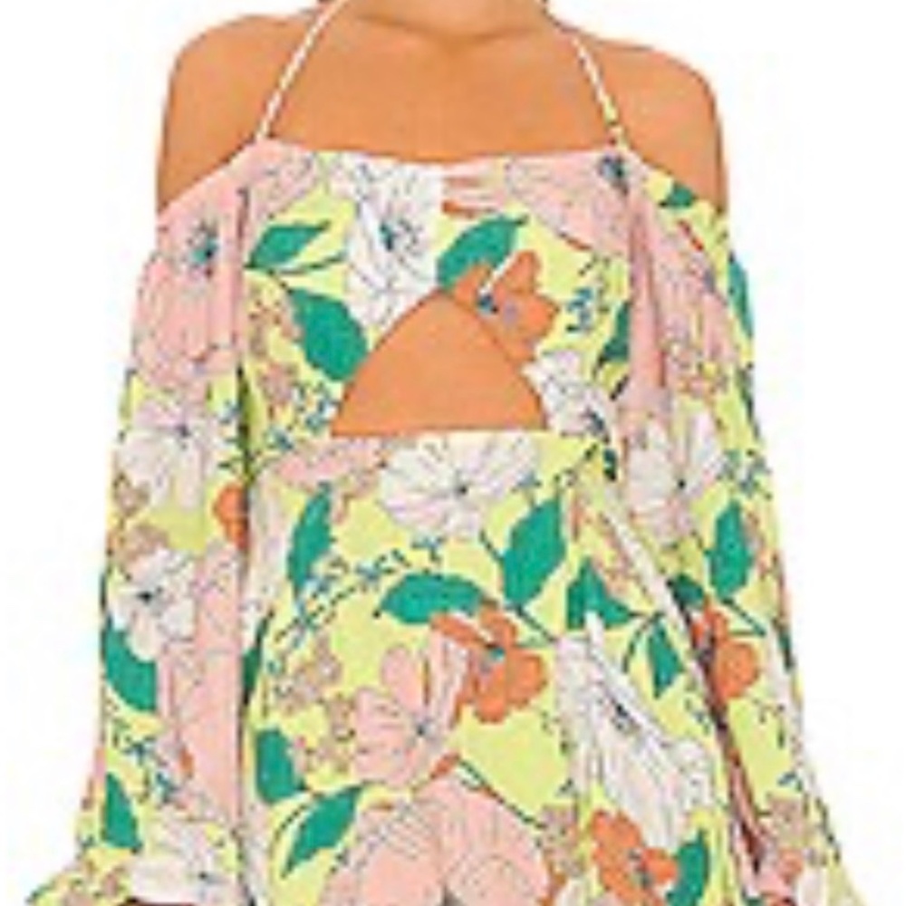 Dolly Mini Dress in Spring Lime Bouquet